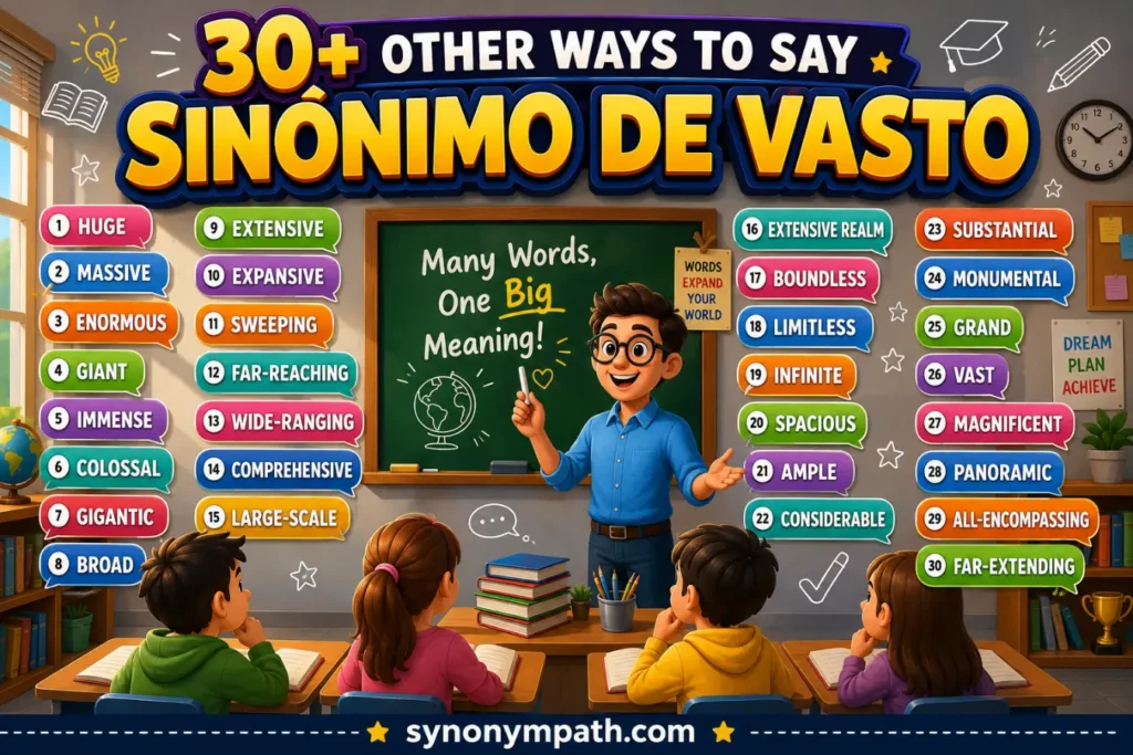 Sinónimo de Vasto: 30+ Synonyms, Alternatives & Similar Words