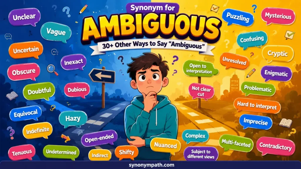 Synonym for Ambiguous: 30+ Other Ways to Say "Ambiguous