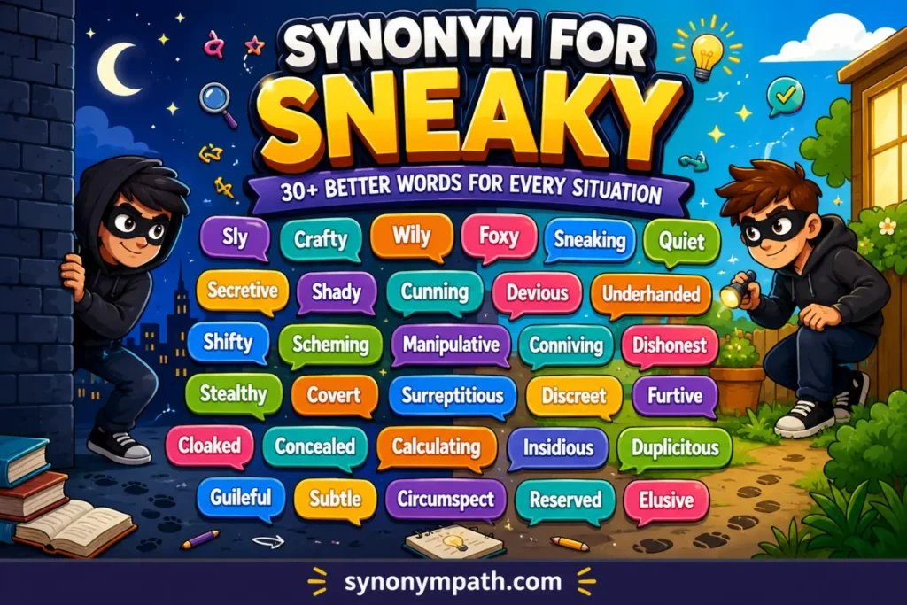 Synonym for Sneaky: 30+ Better Words for Every Situation