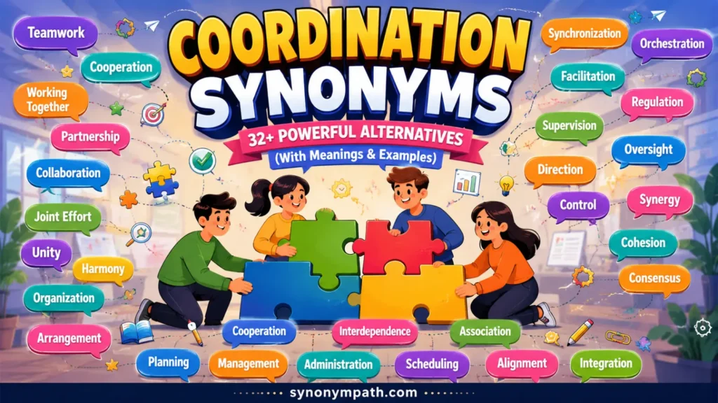 Coordination Synonyms: 32+ Powerful Alternatives (With Meanings & Examples)