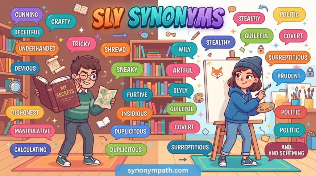Sly Synonyms: 30+ Similar Words with Meanings & Examples