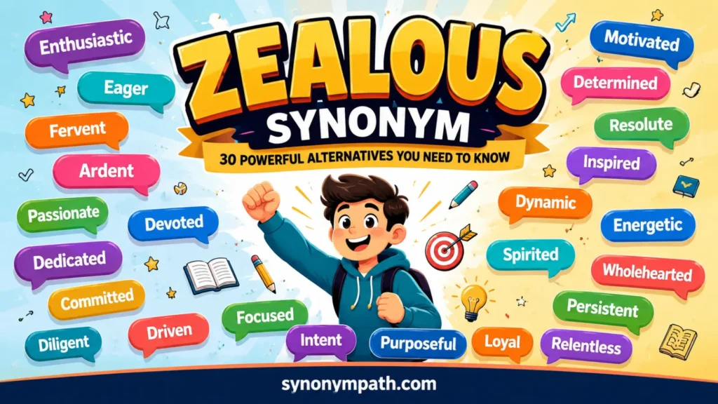 Zealous Synonym: 30+ Powerful Synonyms, Meanings & Examples