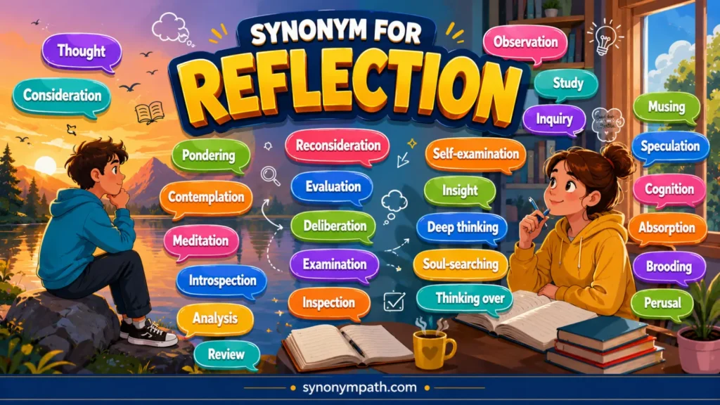 Synonym for Reflection: 30+ Similar Words & Alternatives