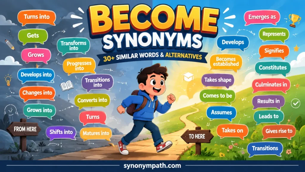 Becomes Synonym: 30+ Similar Words & Alternatives