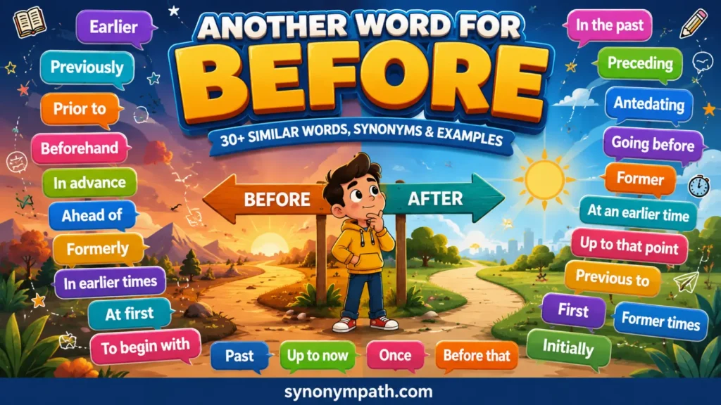 Another Word for Before: 30+ Similar Words, Synonyms & Examples