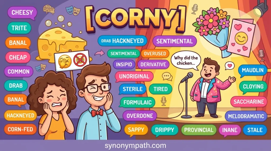 Corny Synonym: 30+ Powerful Alternatives & Examples