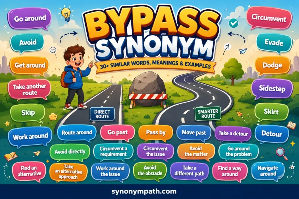 Bypass Synonym: 30+ Similar Words, Meanings & Examples