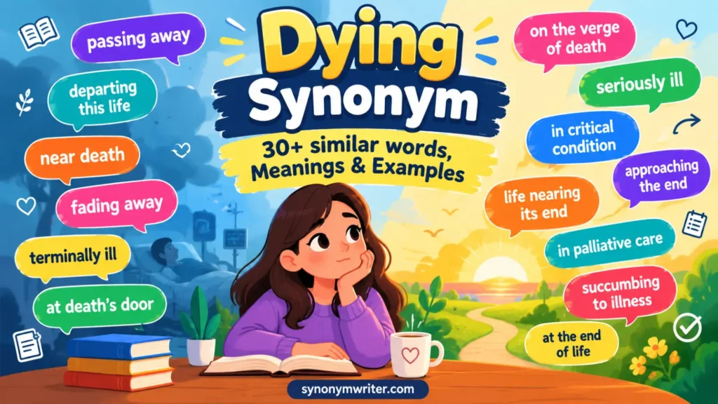 Dying Synonym: 30+ similar words, Meanings & Examples