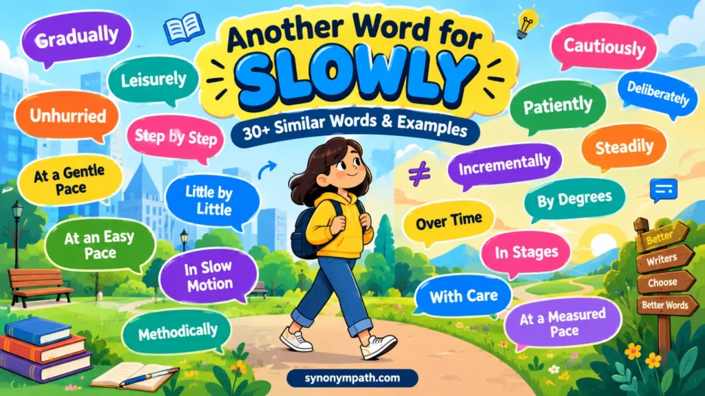 Another Word for Slowly: 30+ Similar Words & Examples