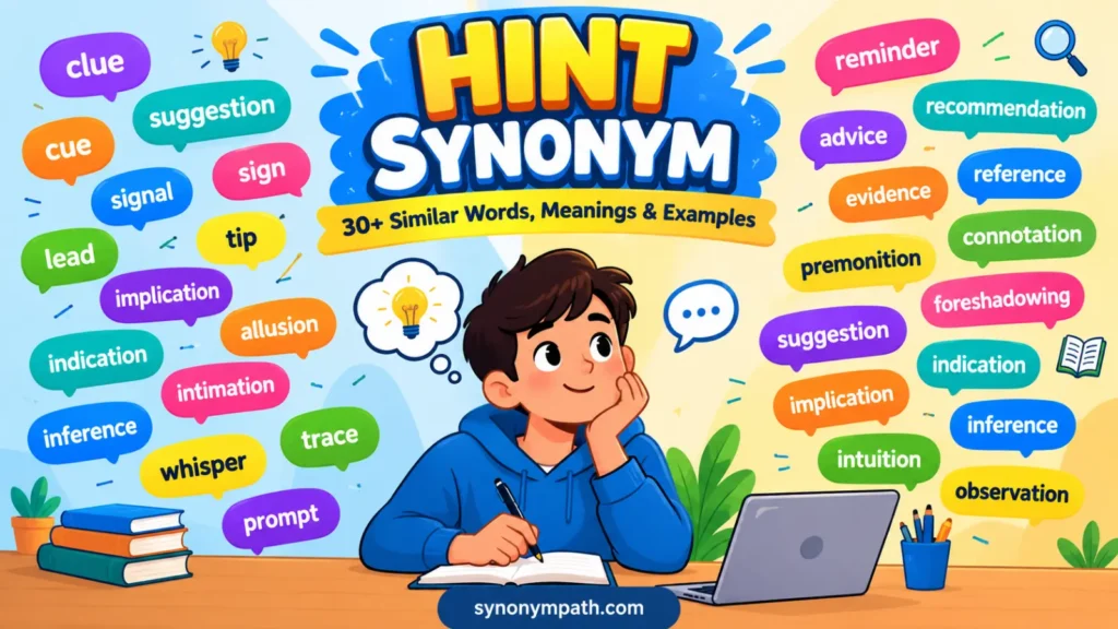 Hint Synonym: 30+ Similar Words, Meanings & Examples