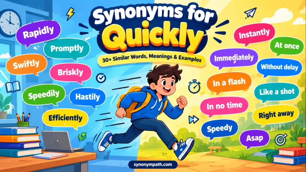 Synonyms for Quickly: 30+ Similar Words, Meanings & Examples
