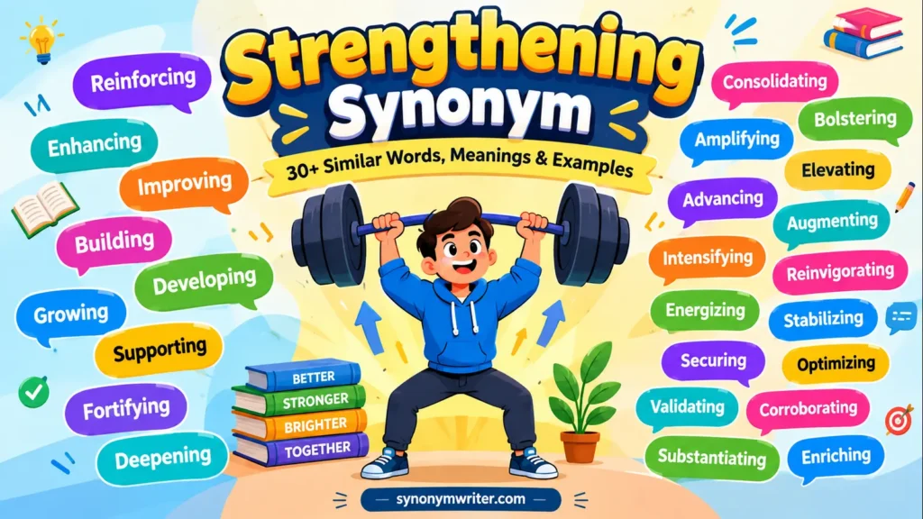 Strengthening Synonym: 30+ Similar Words, Meanings & Examples
