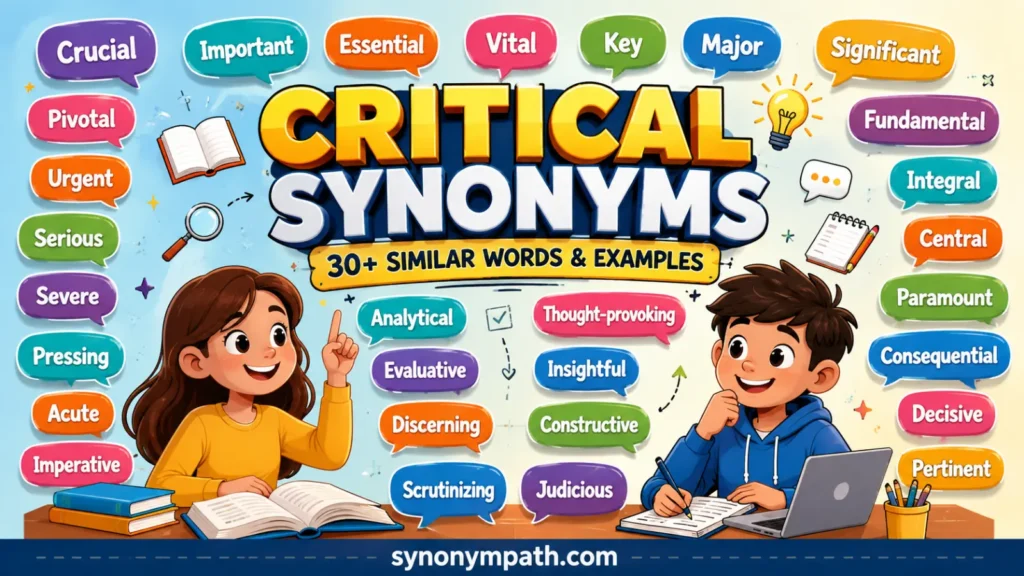 Critical Synonyms: 30+ Similar Words & Examples