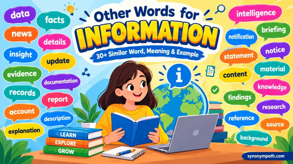 Other Words for Information: 30+Similar Word, Meaning & Example