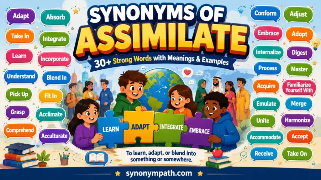 Synonyms of Assimilate: 30+ Strong Words with Meanings & Examples