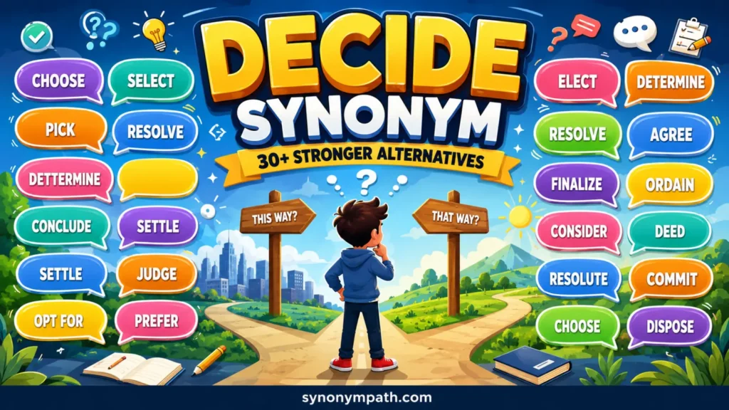 Decide Synonym: 30+ Stronger Alternatives