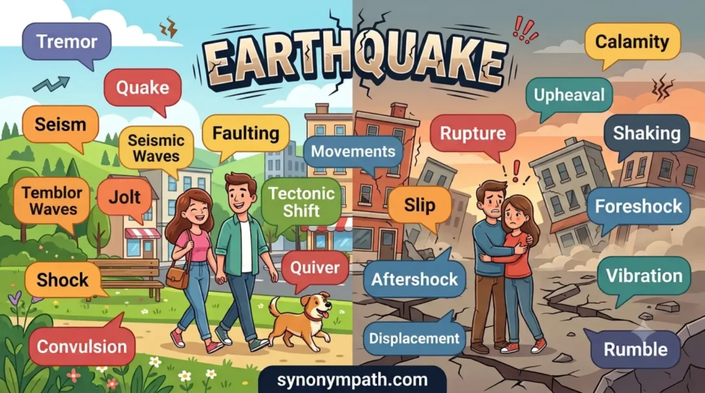 Earthquake Synonym: 30 Related Words, Meanings & Examples